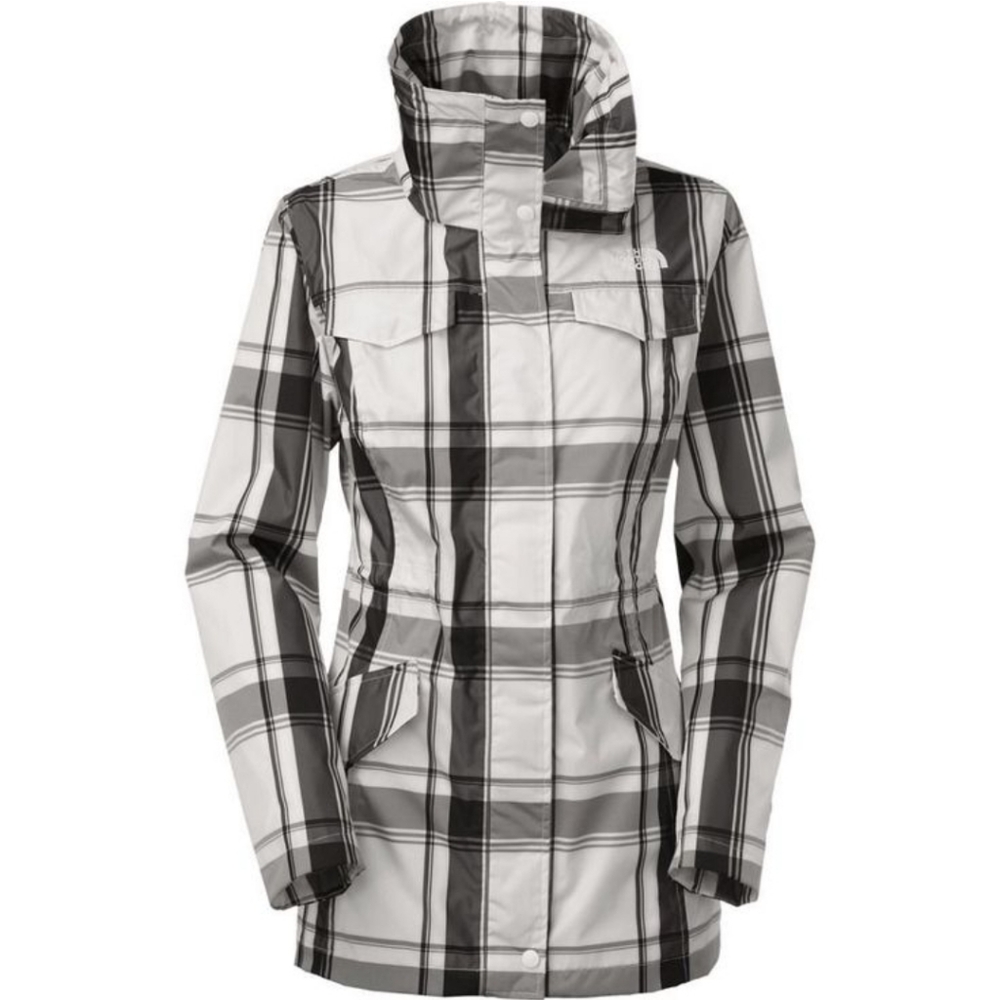 The North Face Plaid Hyvent Jacket  Black and White Size Small